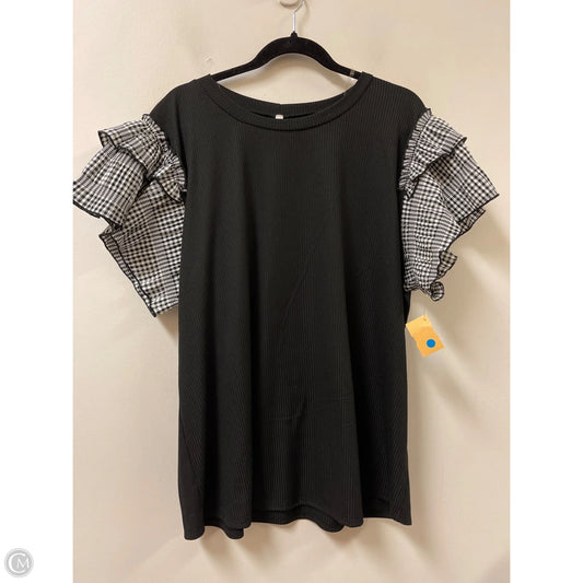 Top Short Sleeve By Clothes Mentor In Black, Size: 2x