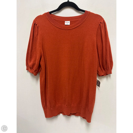 Sweater Short Sleeve By Clothes Mentor In Orange, Size: Xl