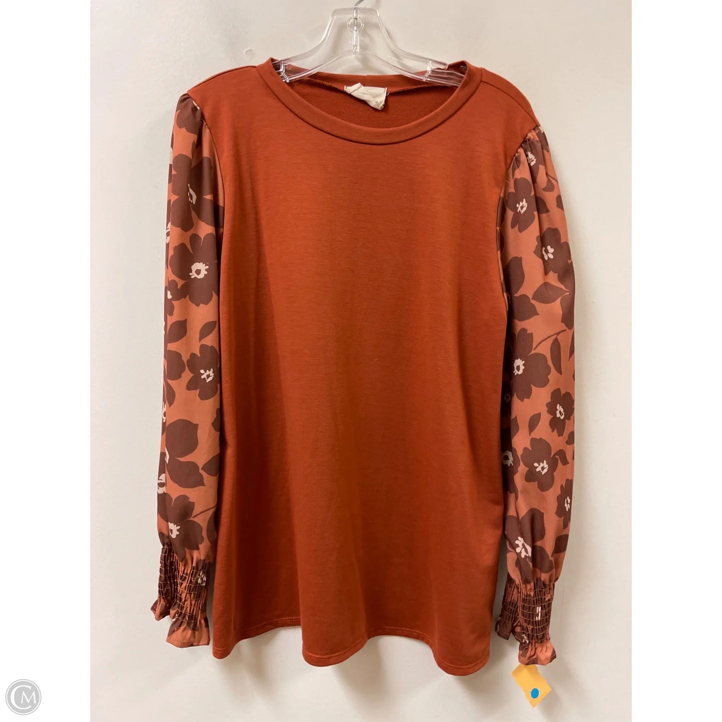 Top Long Sleeve By Betseys Boutique Shop In Orange, Size: Xl