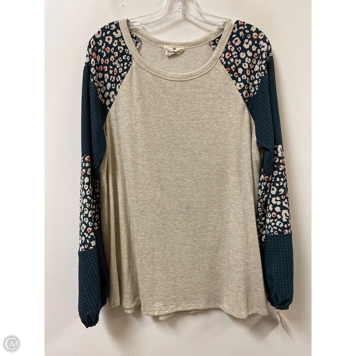 Top Long Sleeve By Betseys Boutique Shop In Green, Size: Xl