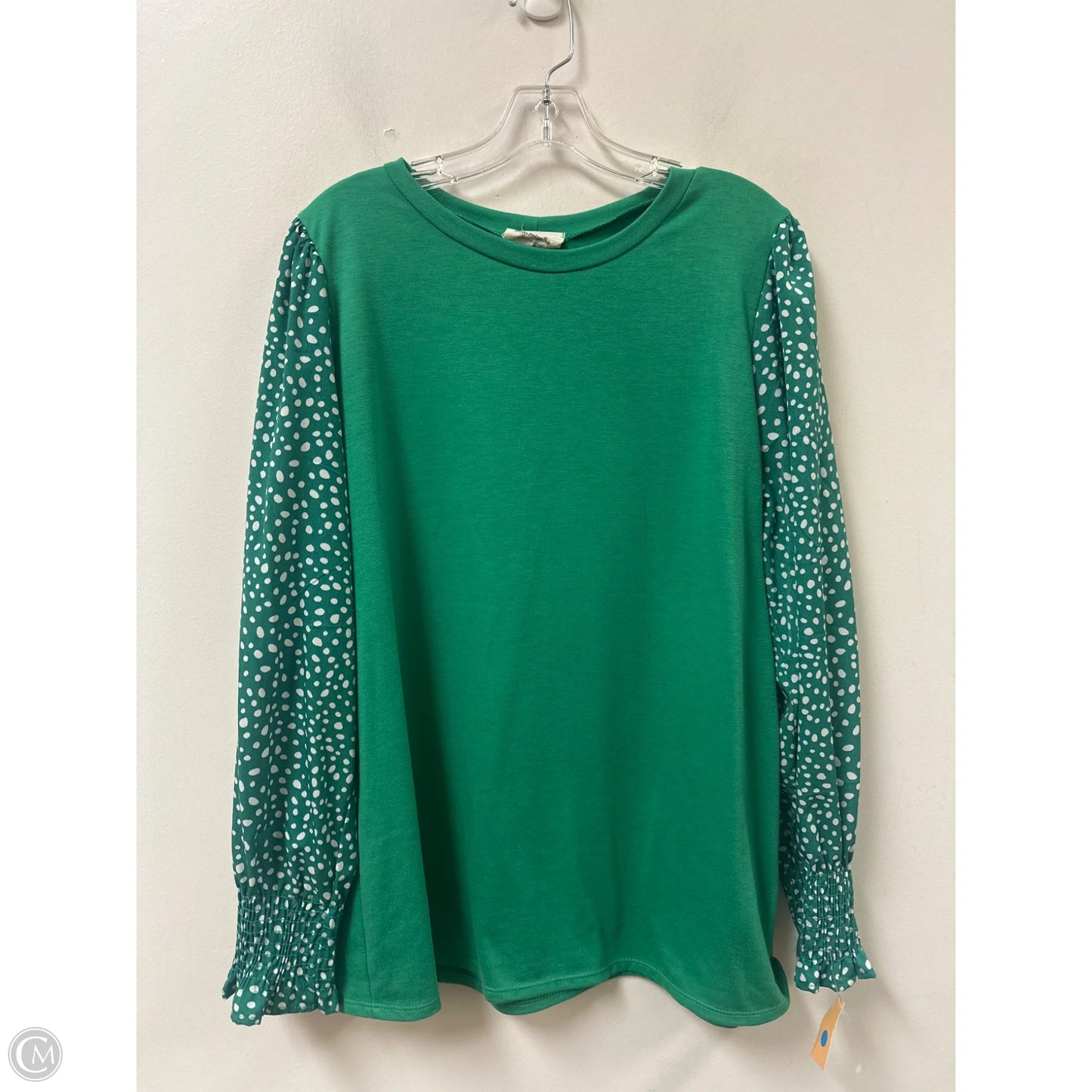 Top Long Sleeve By Betseys Boutique Shop In Green, Size: Xl