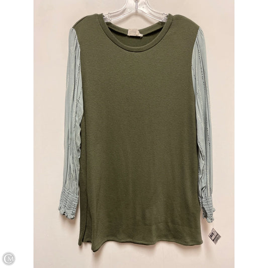 Top Long Sleeve By Betseys Boutique Shop In Green, Size: Xl