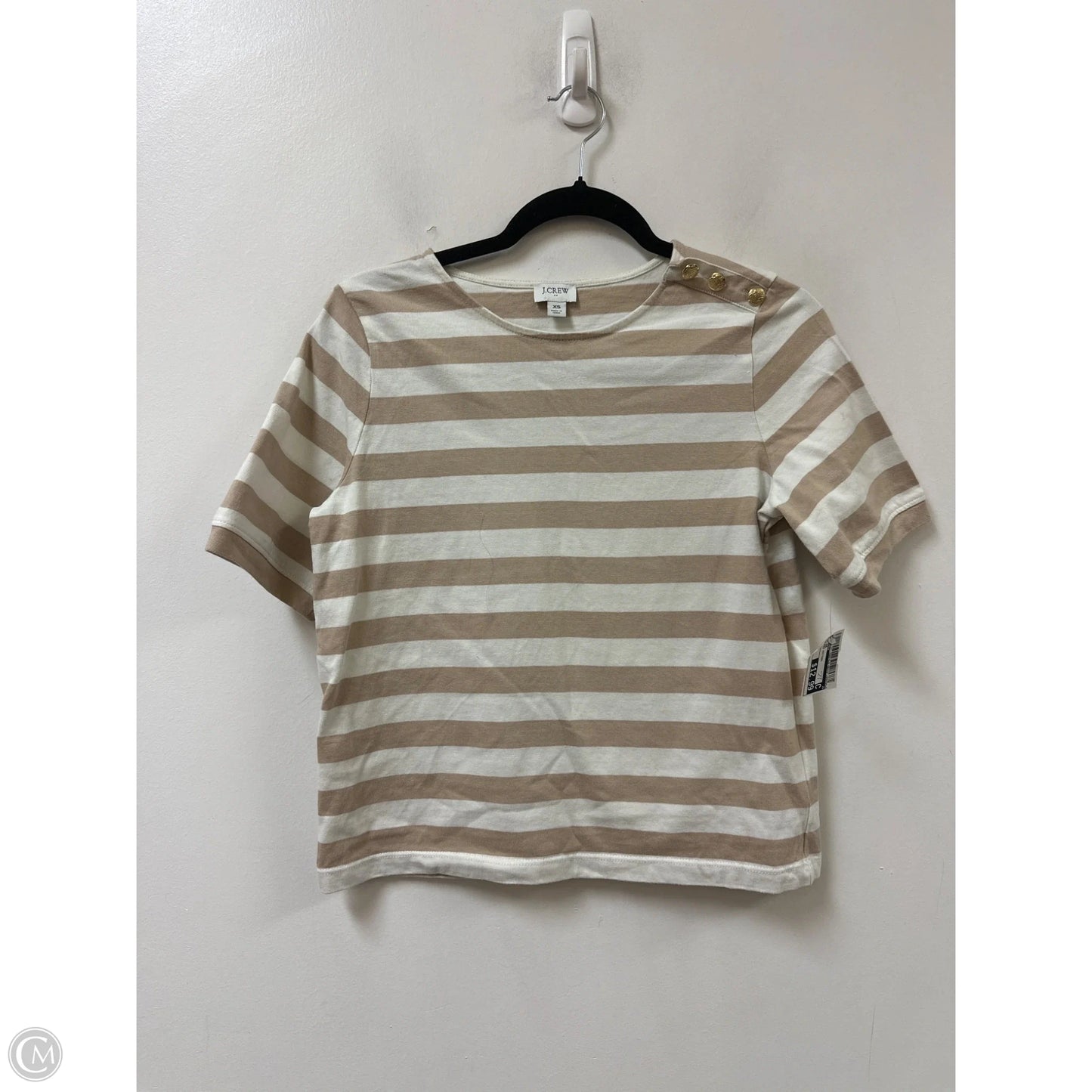 Top Short Sleeve By J. Crew In Striped Pattern, Size: Xs