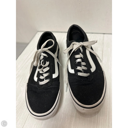 Shoes Sneakers By Vans In Black, Size: 8.5