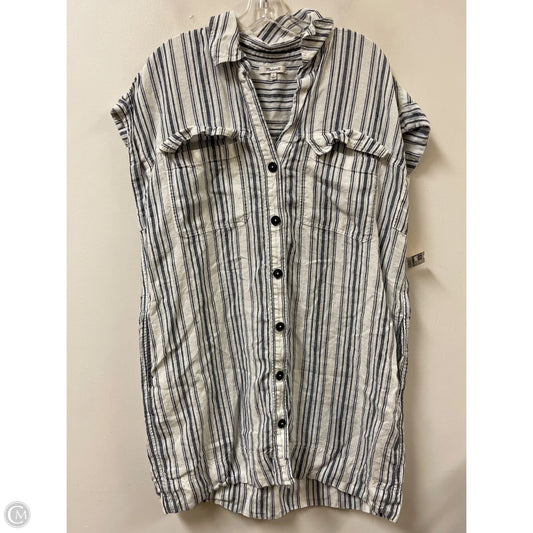Dress Casual Midi By Madewell In Striped Pattern, Size: L