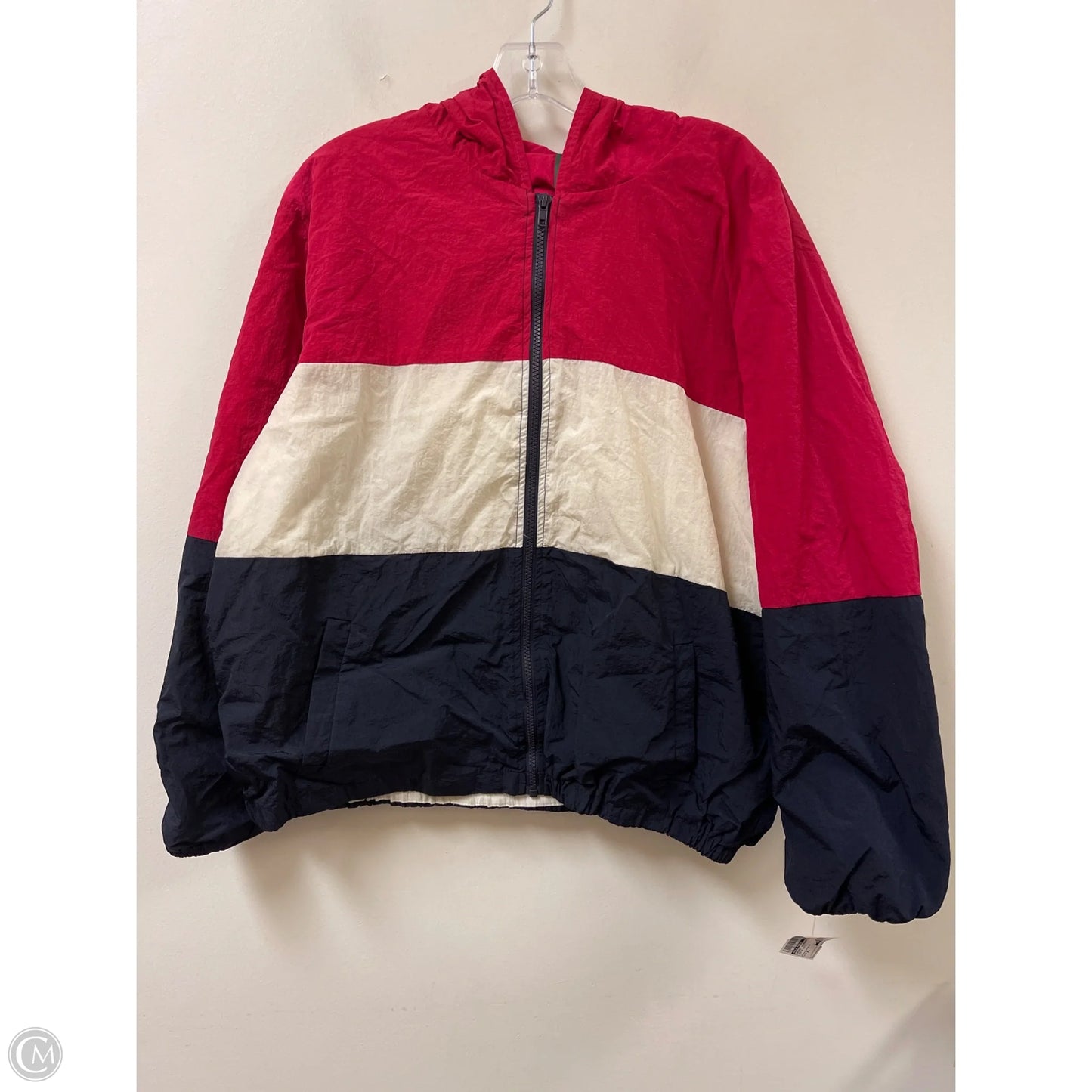 Jacket Windbreaker By Wild Fable In Red & White, Size: Xl