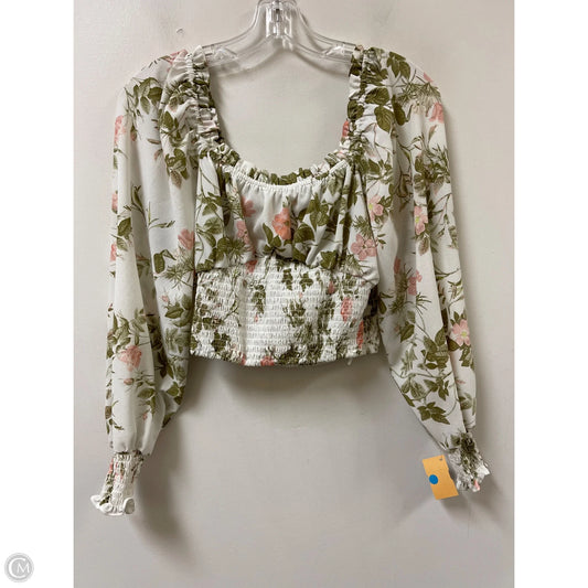 Top Long Sleeve By 1.state In Floral Print, Size: S