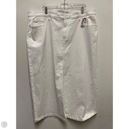 Skirt Maxi By Lane Bryant In White, Size: 22