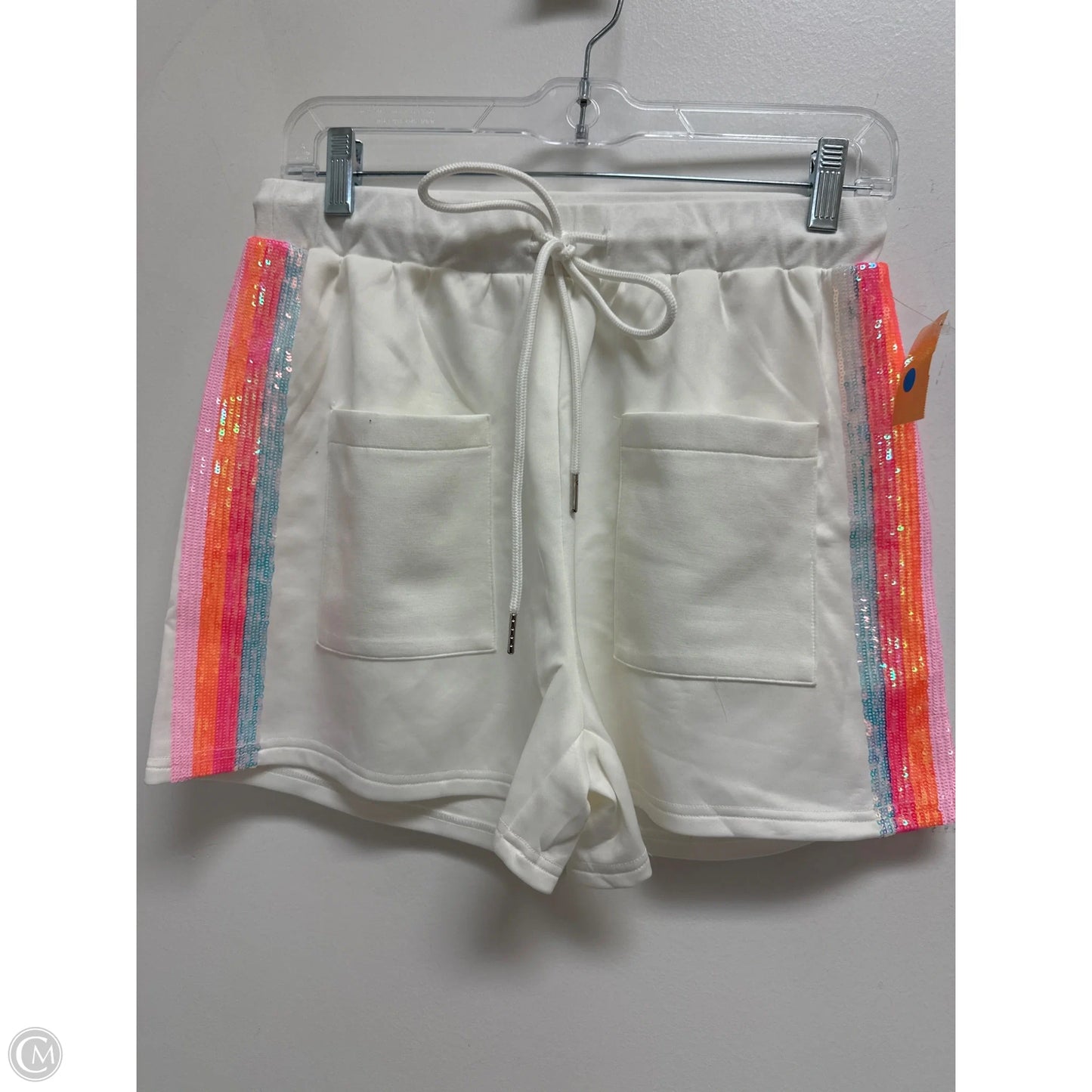 Athletic Shorts By Davi & Dani In White, Size: M