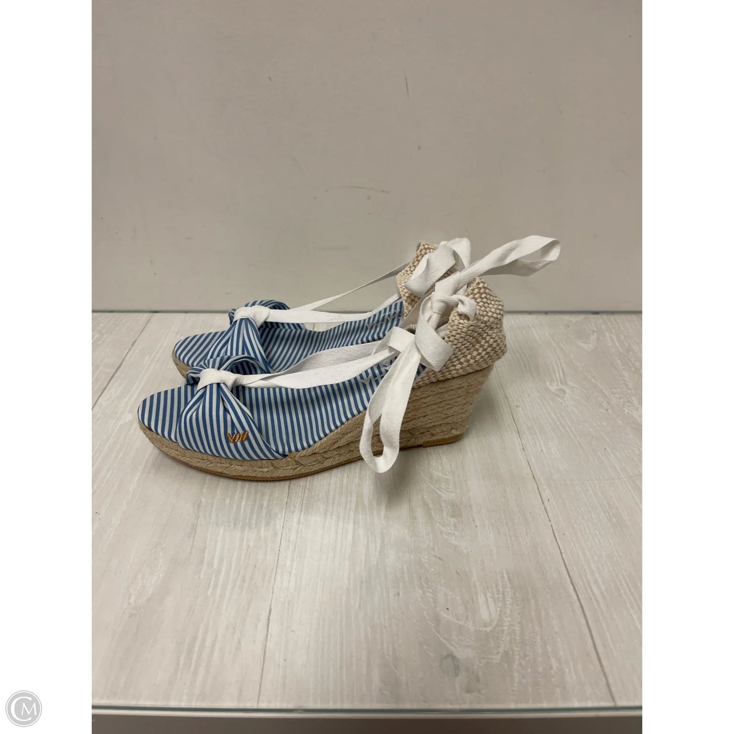Shoes Heels Wedge By Clothes Mentor In Striped Pattern, Size: 10.5