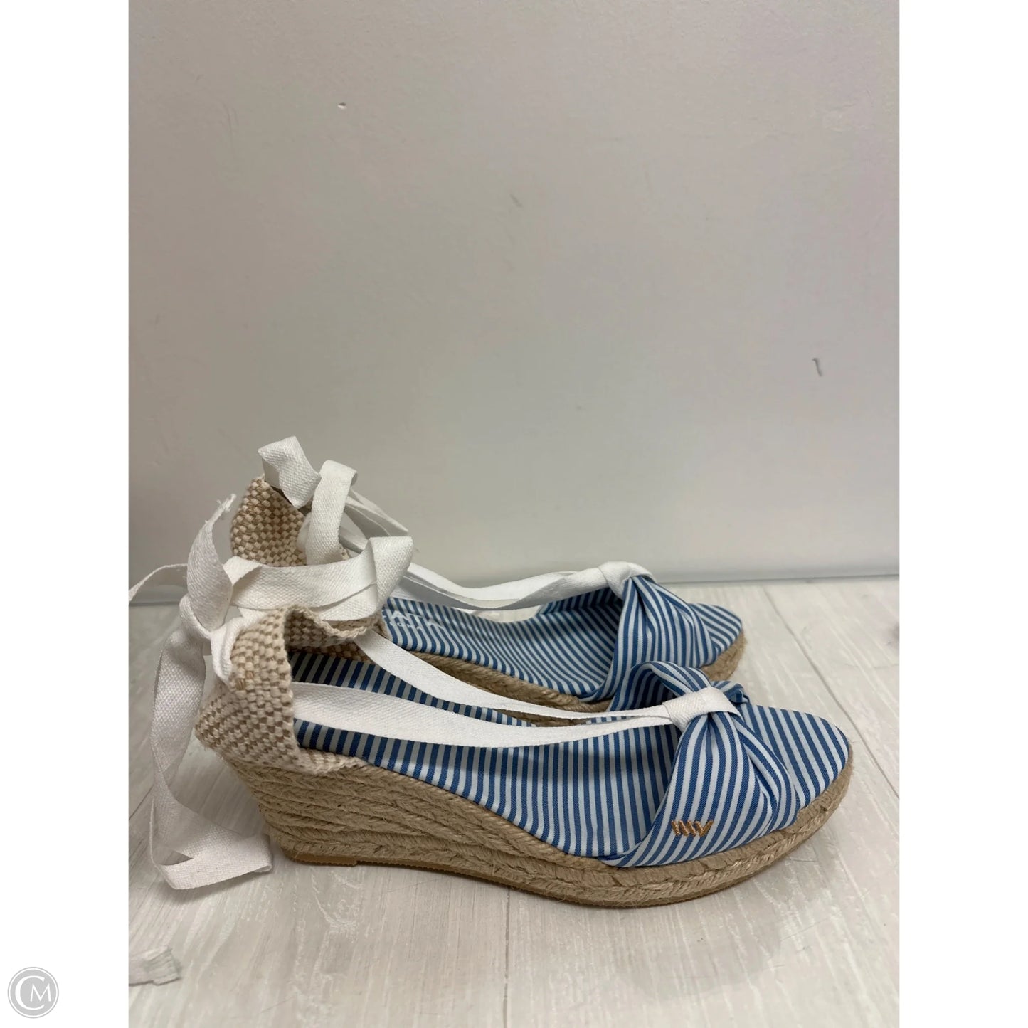 Shoes Heels Wedge By Clothes Mentor In Striped Pattern, Size: 10.5