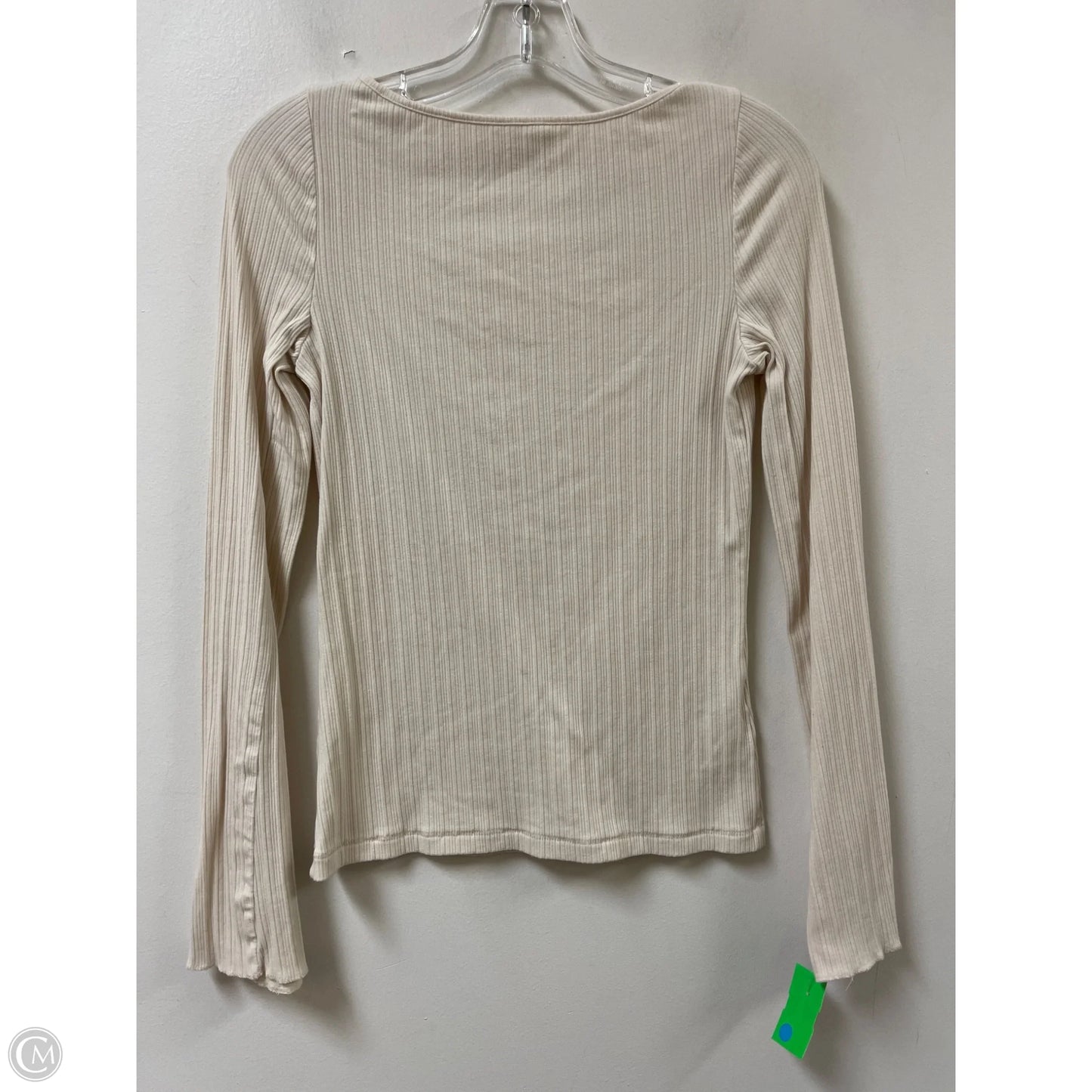 Top Long Sleeve Basic By Madewell In Cream, Size: M