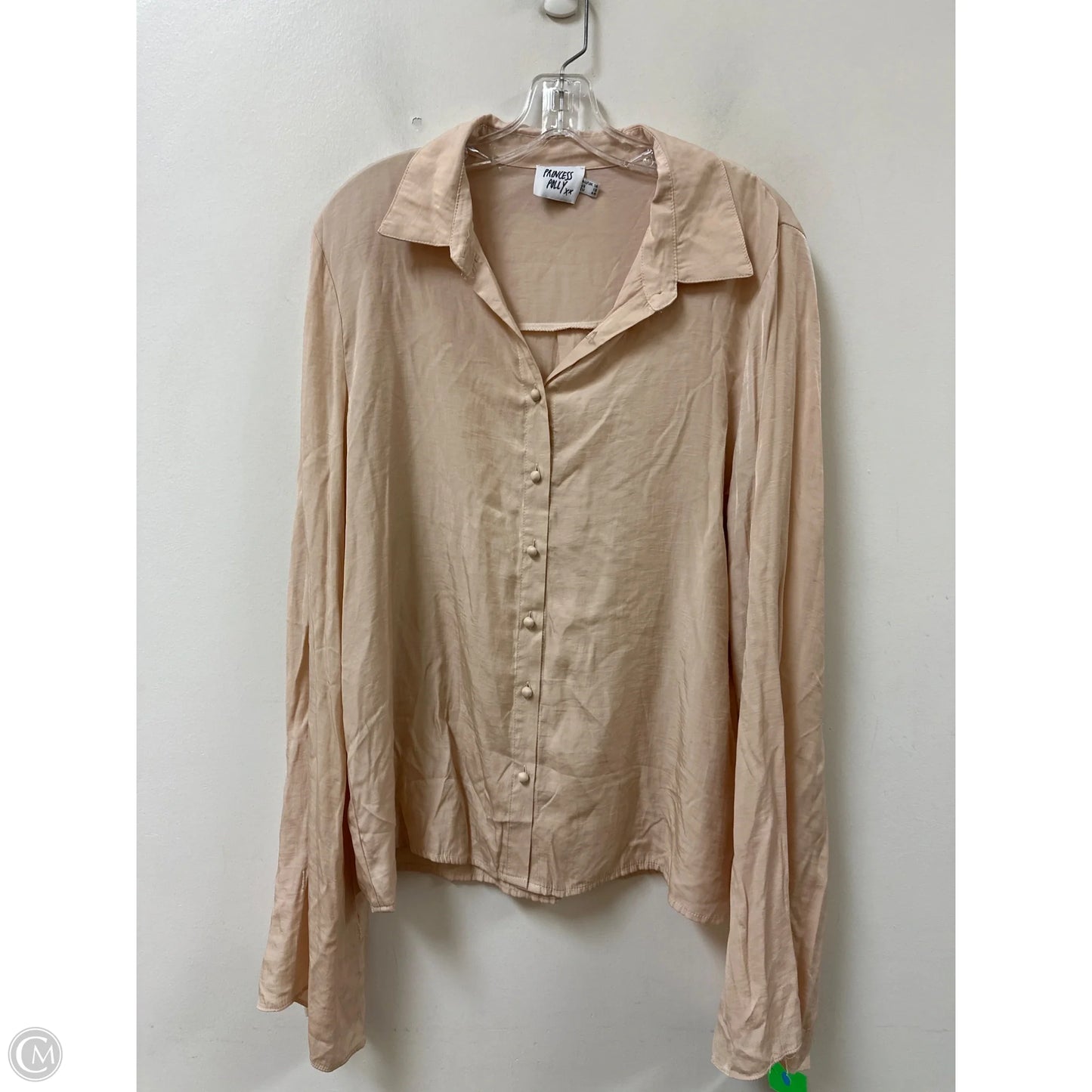 Blouse Long Sleeve By Princess Polly In Tan, Size: L