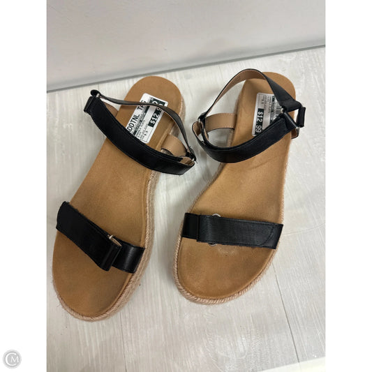 Sandals Flats By Clothes Mentor In Black, Size: 9.5