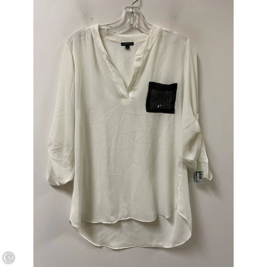 Top Long Sleeve By Clothes Mentor In Cream, Size: L