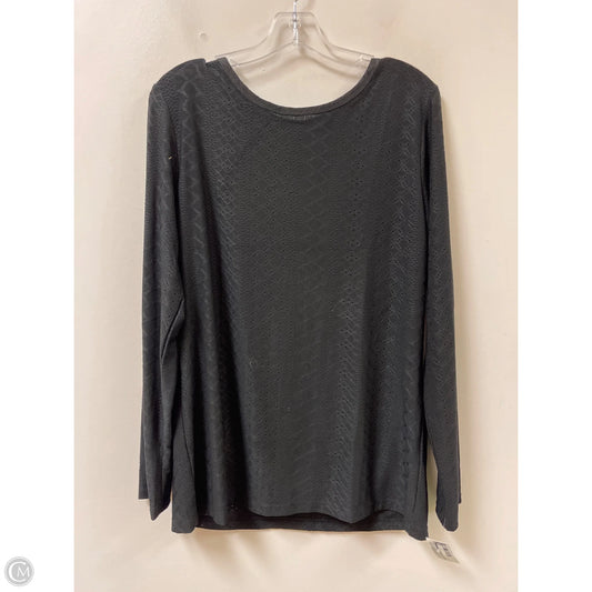 Top Long Sleeve By Clothes Mentor In Black, Size: L