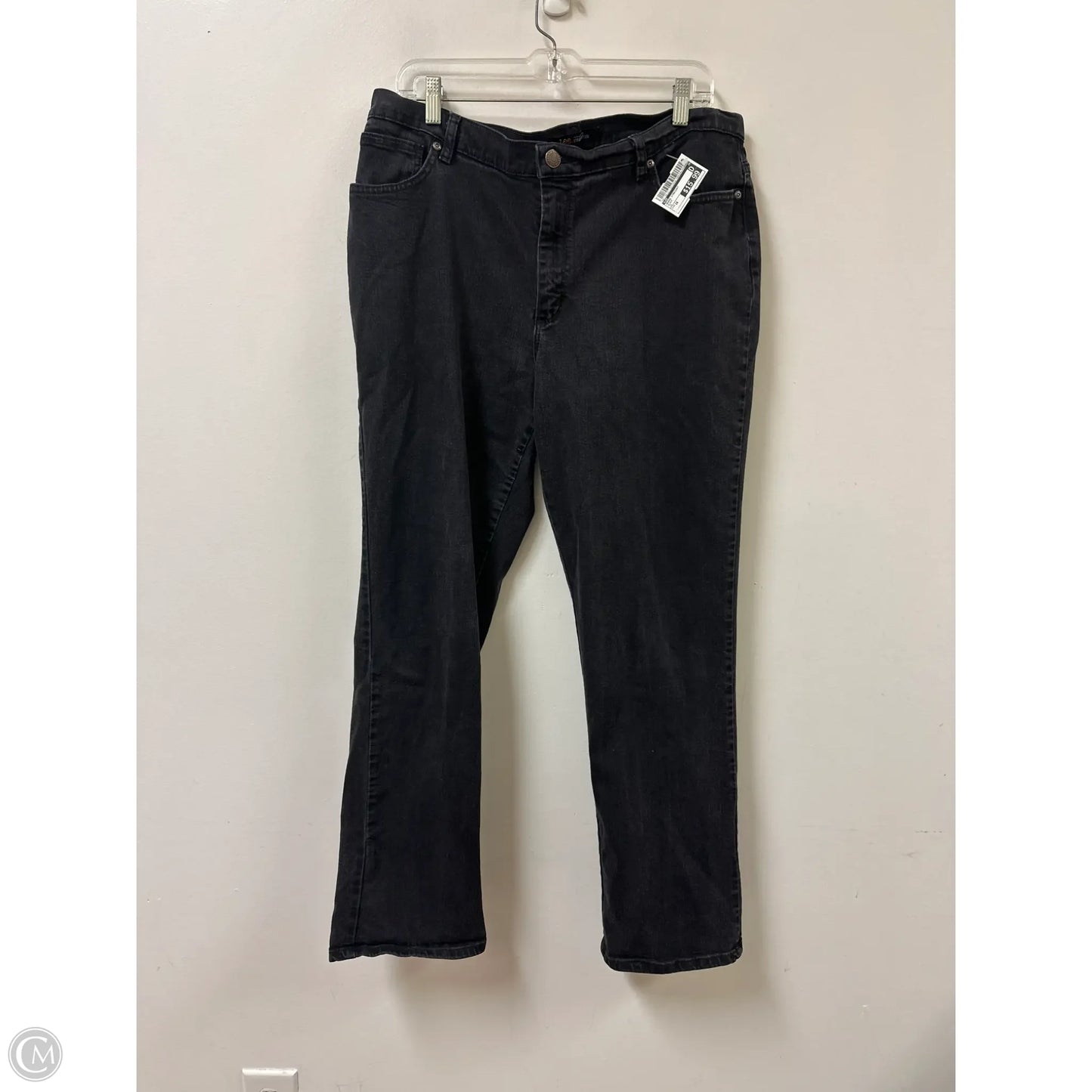 Jeans Straight By Lee In Black, Size: 16