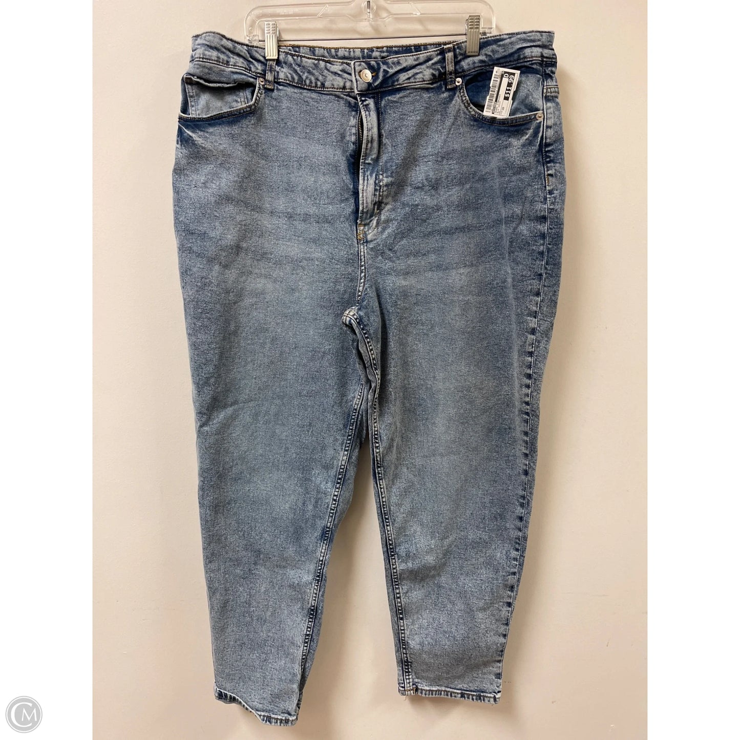 Jeans Straight By Divided In Blue Denim, Size: 20