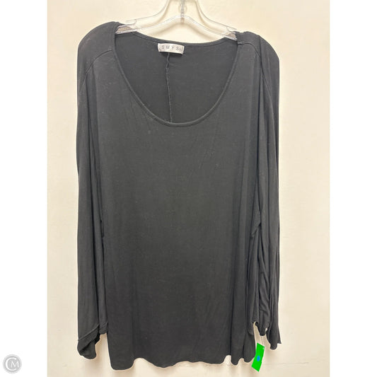 Top Long Sleeve By Clothes Mentor In Black, Size: 3x