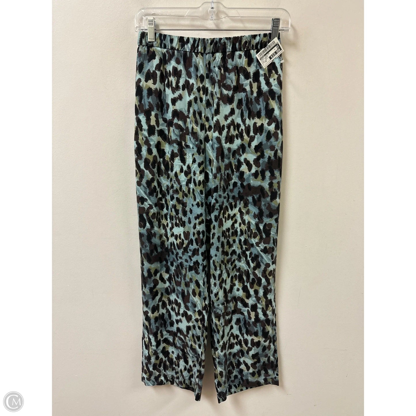 Pants Wide Leg By Chicos In Blue & Green, Size: 10