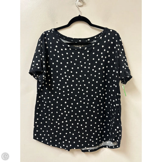 Top Short Sleeve By Maurices In Polkadot Pattern, Size: Xl