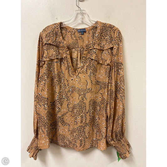 Top Long Sleeve By Democracy In Brown, Size: L