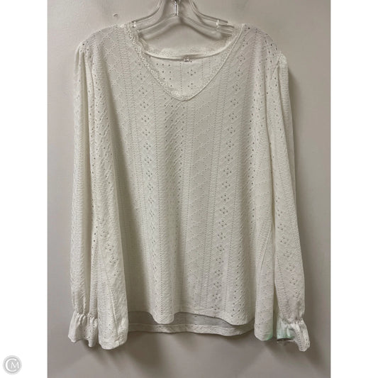 Top Long Sleeve By 12th Tribe In White, Size: Xl