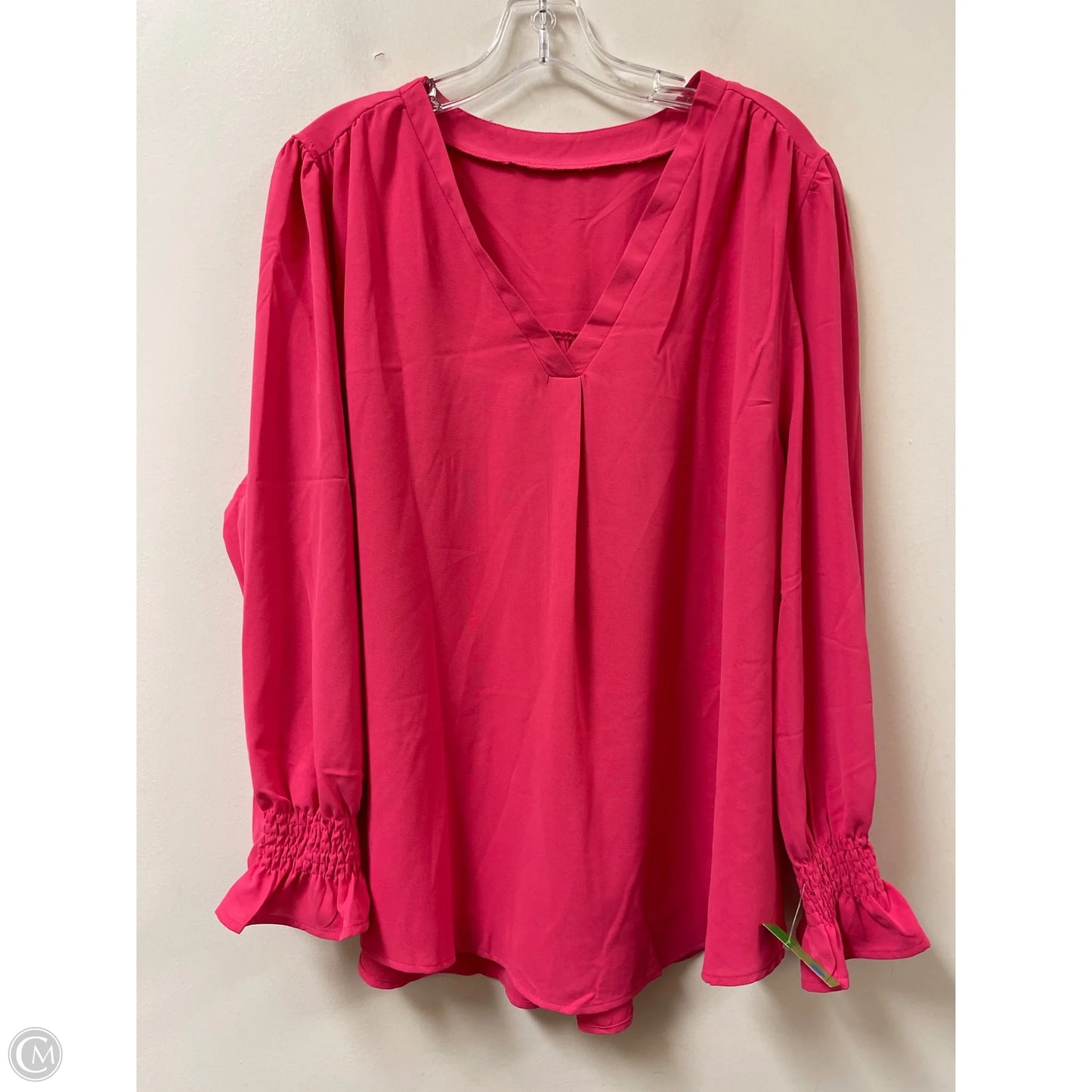 Top Long Sleeve By Clothes Mentor In Pink, Size: Xl