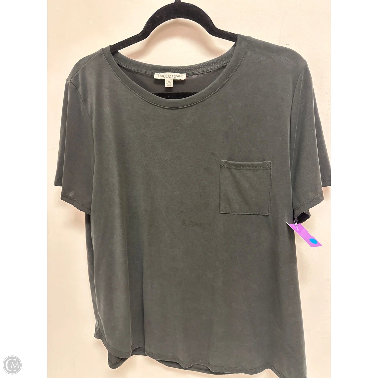 Top Short Sleeve By Green Envelope In Black, Size: Xl