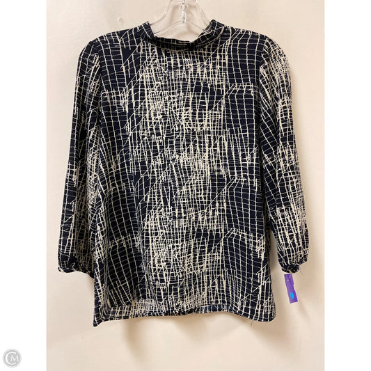 Top Long Sleeve By Le Lis In Navy, Size: S