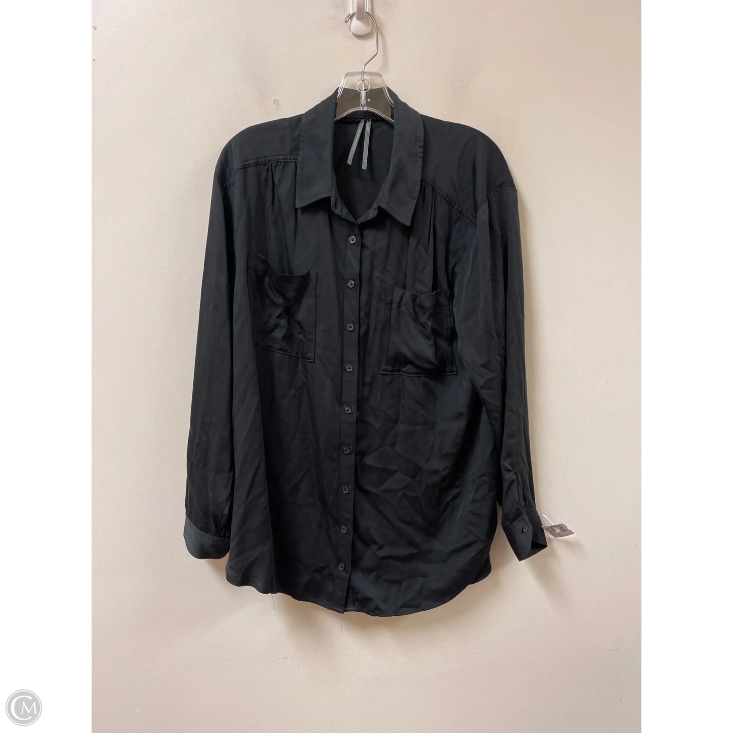 Blouse Long Sleeve By Anthropologie In Black, Size: L