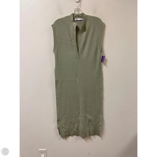 Tunic Sleeveless By Zara In Green, Size: S