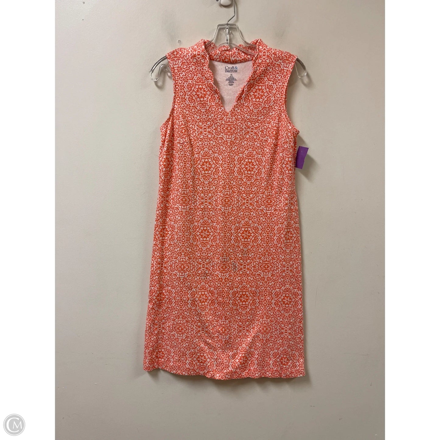Dress Casual Midi By Croft And Barrow In Orange, Size: Xs