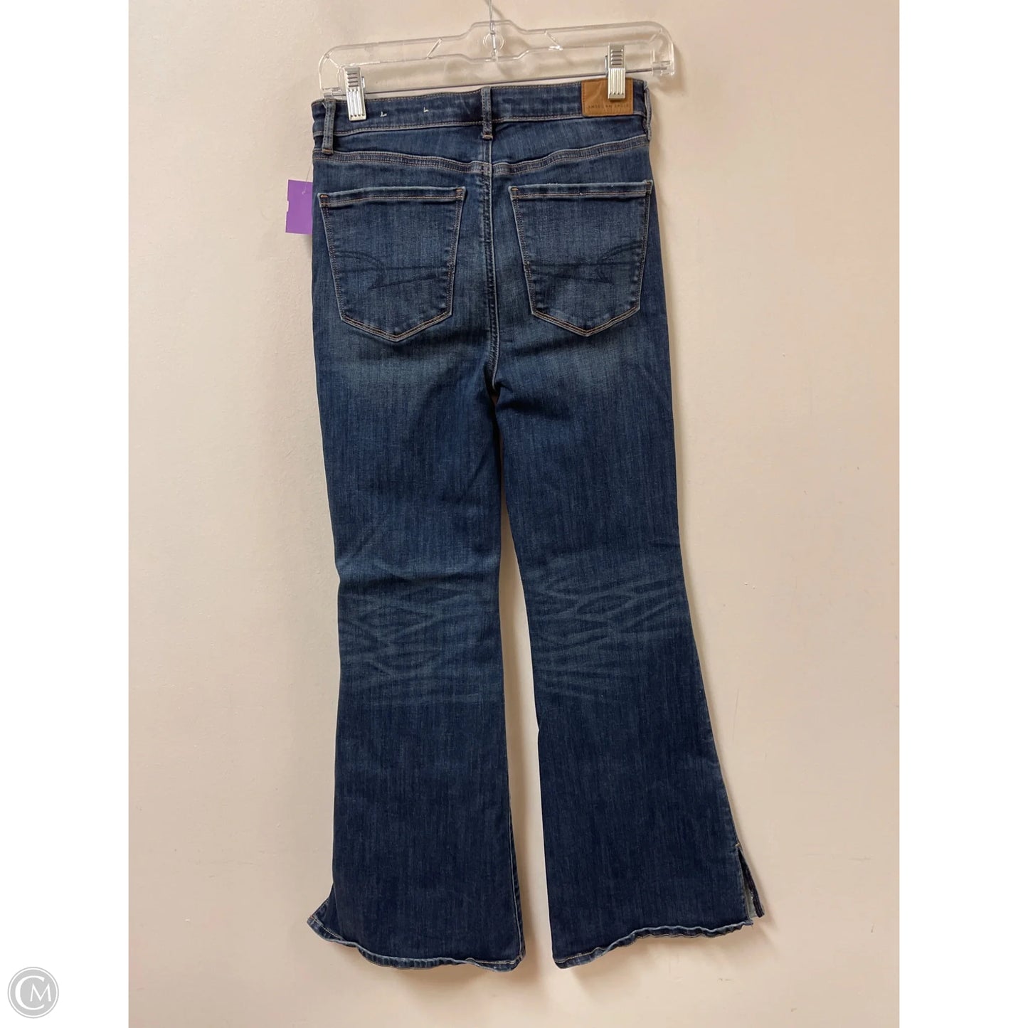 Pants Wide Leg By American Eagle In Blue Denim, Size: 4