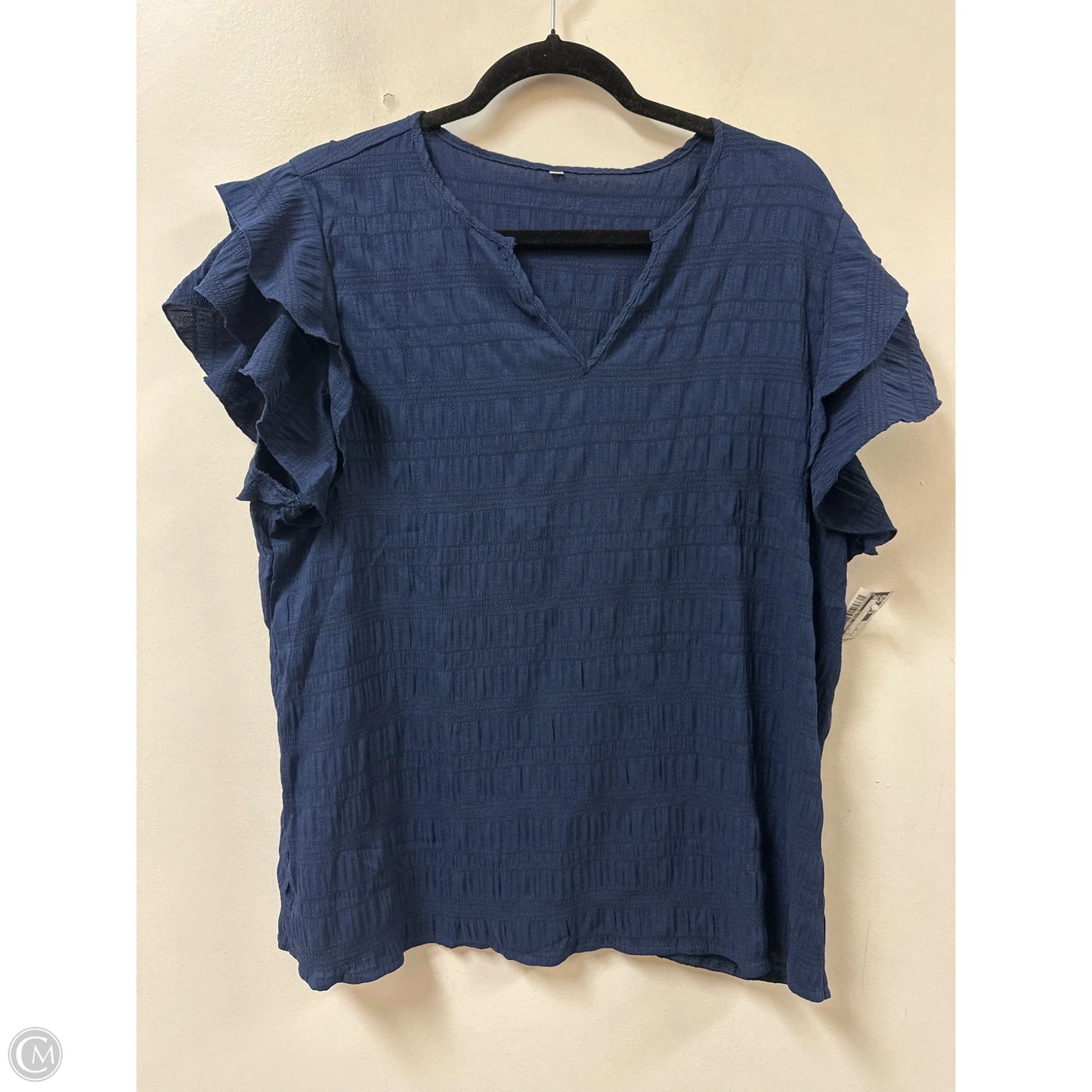 Top Short Sleeve By Clothes Mentor In Navy, Size: 1x