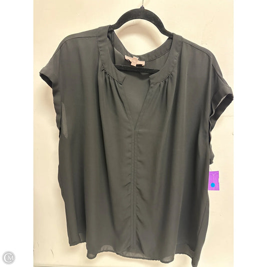 Top Short Sleeve By Philosophy In Black, Size: 2x