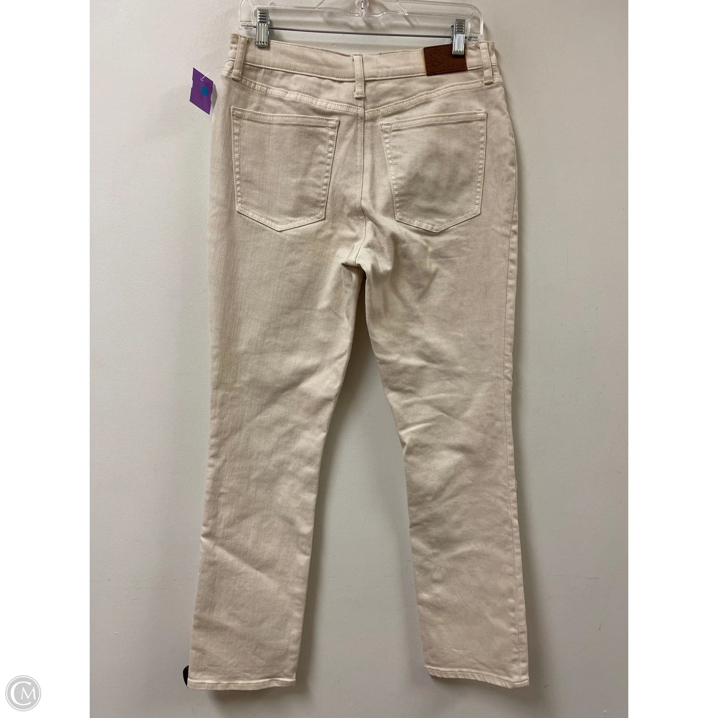 Jeans Straight By Johnny Was In Cream, Size: 8