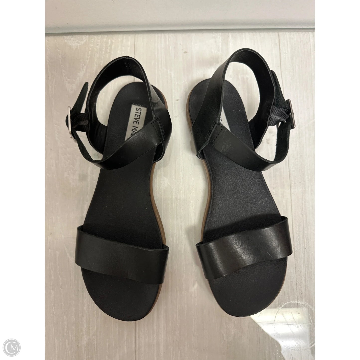 Sandals Flats By Steve Madden In Black, Size: 7