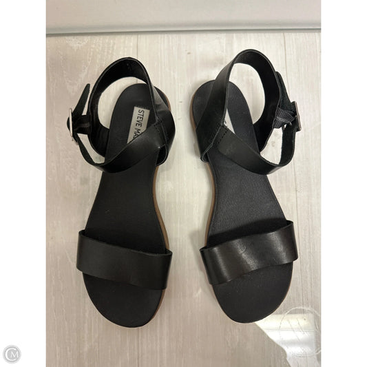 Sandals Flats By Steve Madden In Black, Size: 7