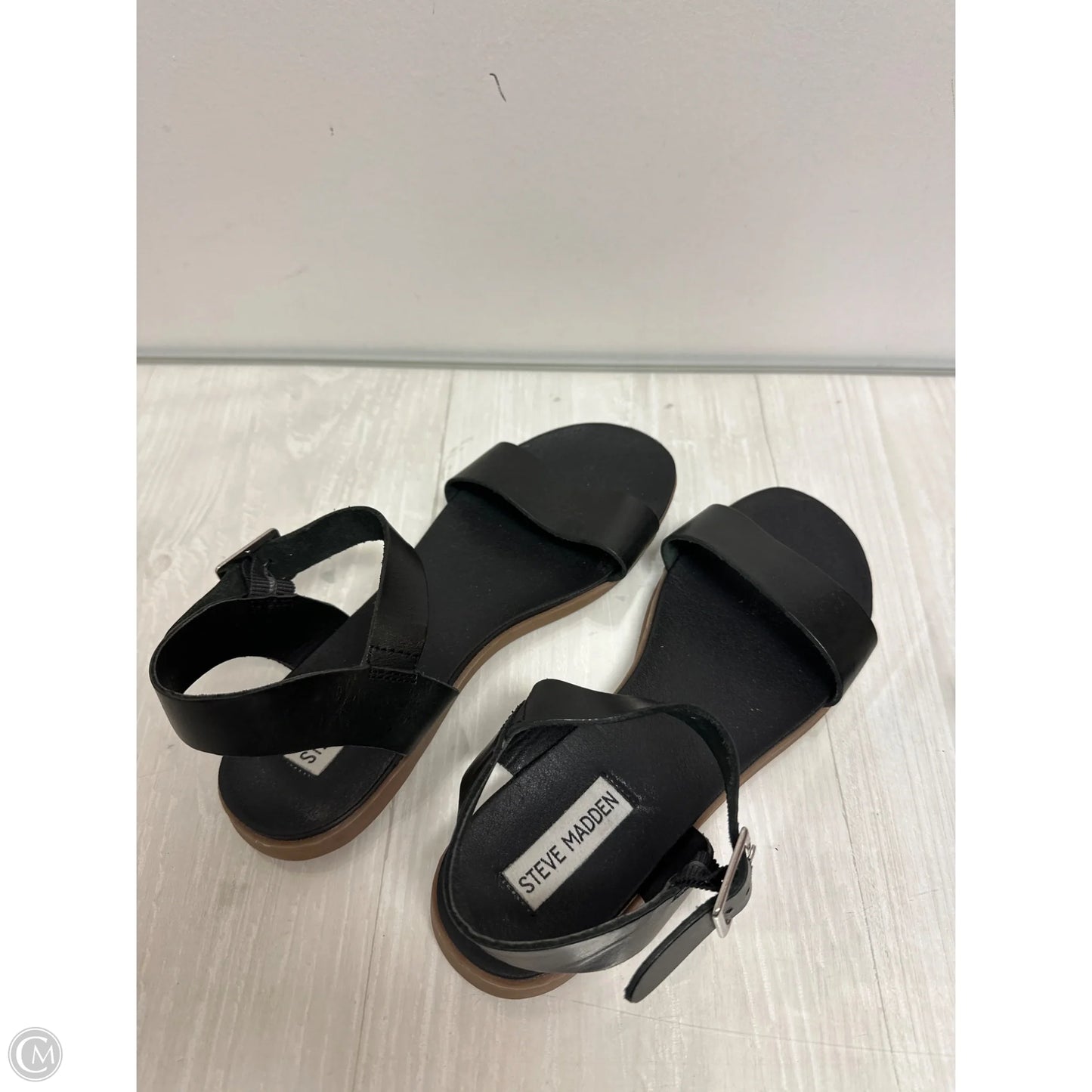 Sandals Flats By Steve Madden In Black, Size: 7