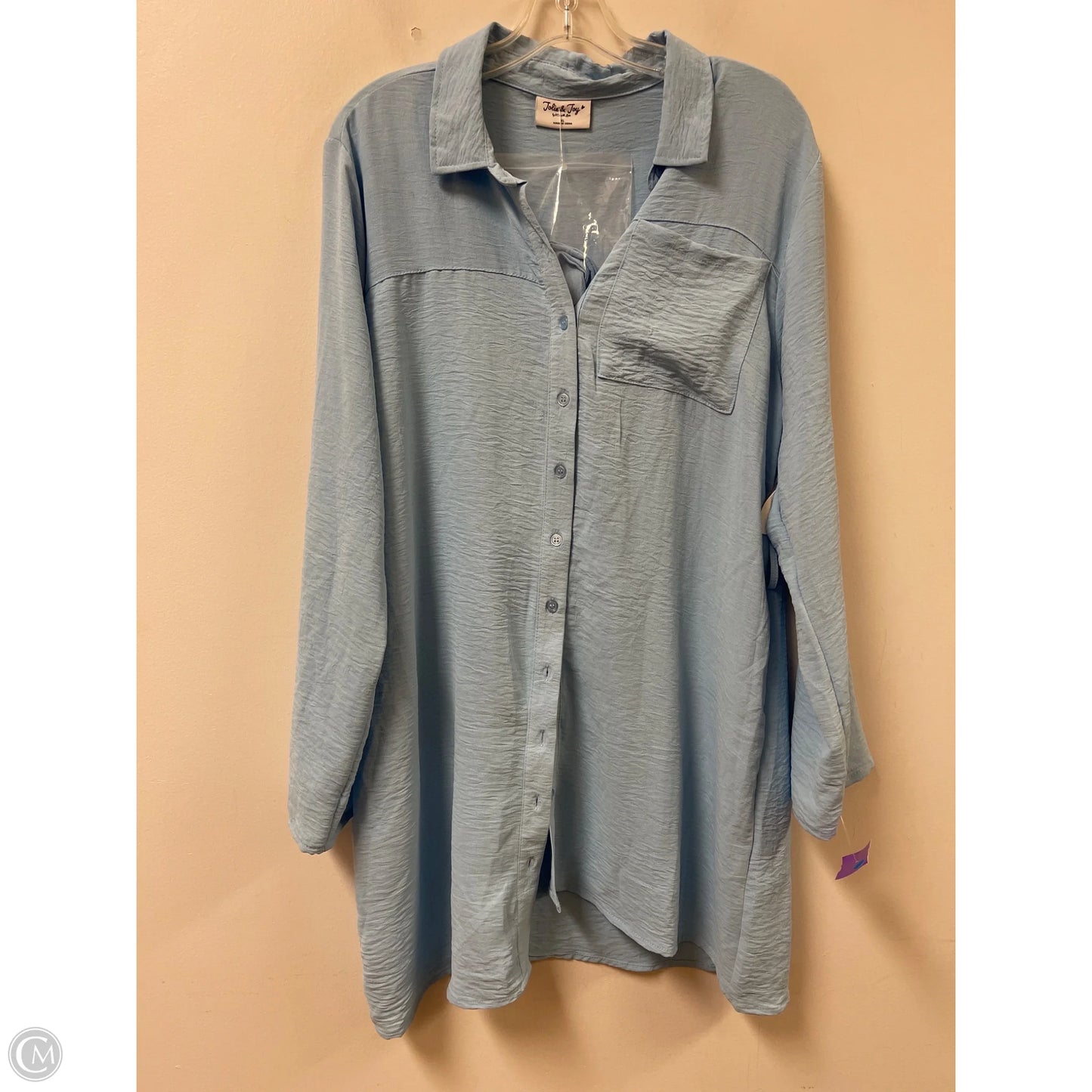 Dress Casual Midi By Clothes Mentor In Blue & Brown, Size: Xl