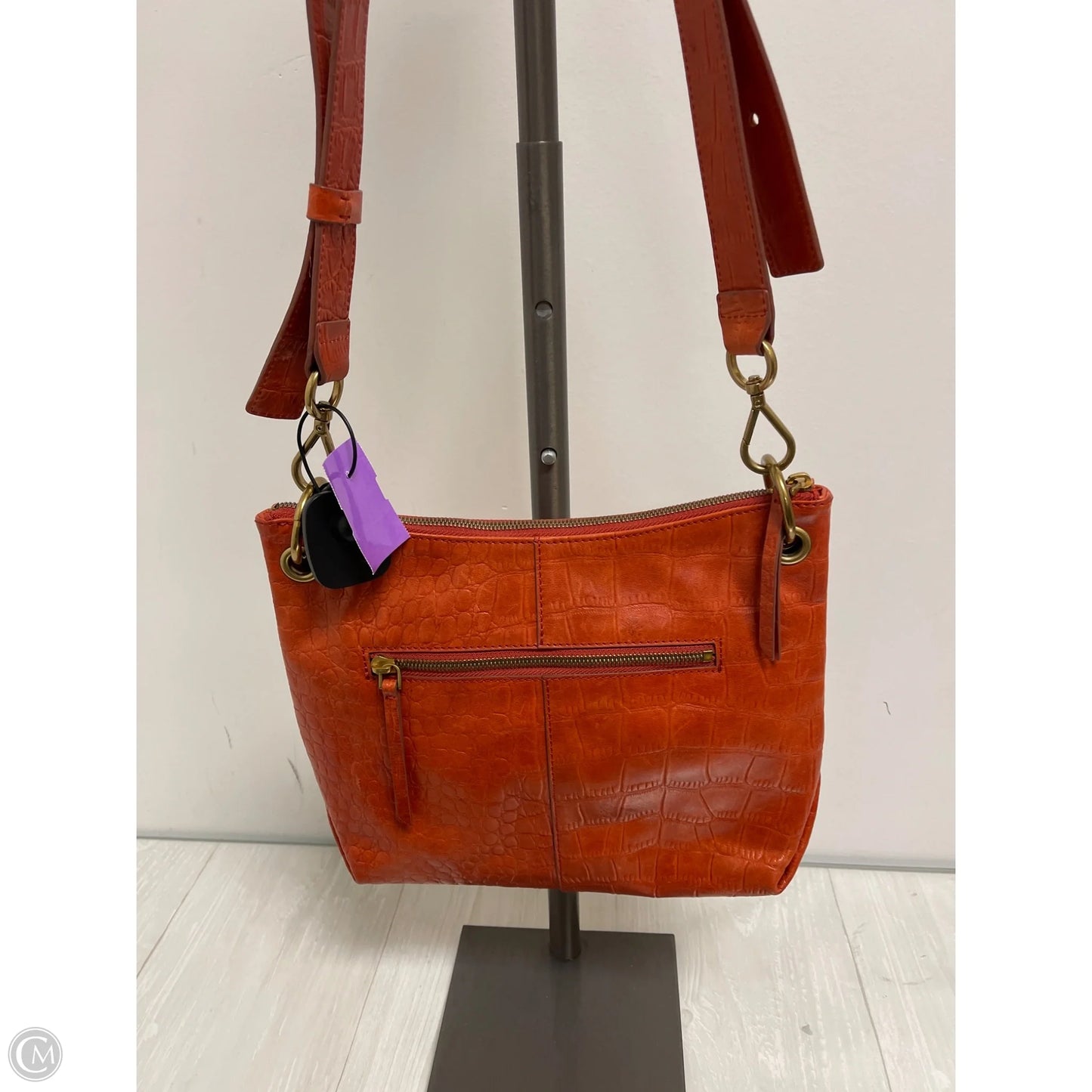 Handbag Leather By Margot, Size: Medium
