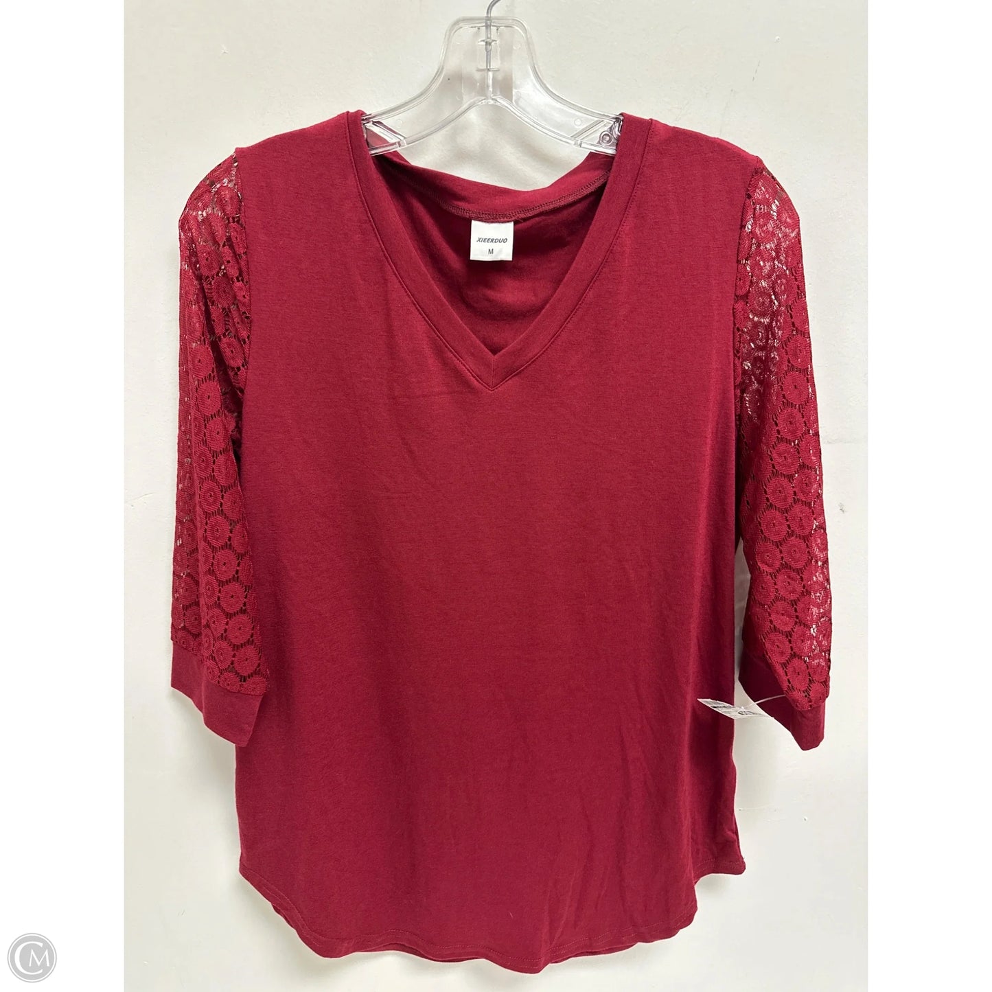 Top 3/4 Sleeve By Clothes Mentor In Red, Size: M