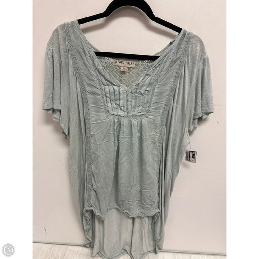Top Short Sleeve By Knox Rose In Green, Size: Xl