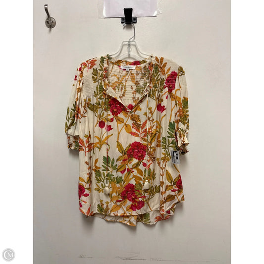 Top Long Sleeve By Rose And Olive In Floral Print, Size: L