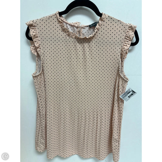 Top Sleeveless By Adrianna Papell In Peach, Size: M