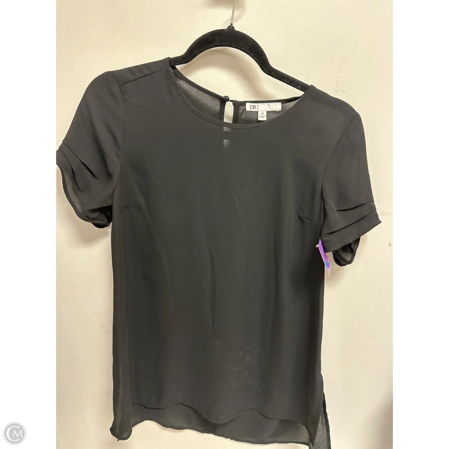 Top Short Sleeve By Dr2 In Black, Size: Xs
