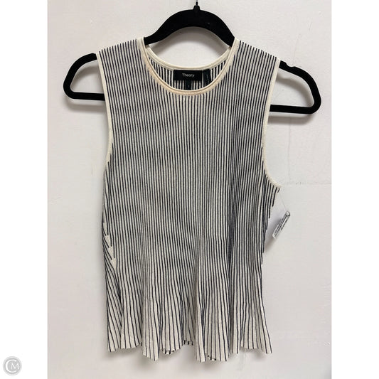 Top Sleeveless By Theory In Striped Pattern, Size: S