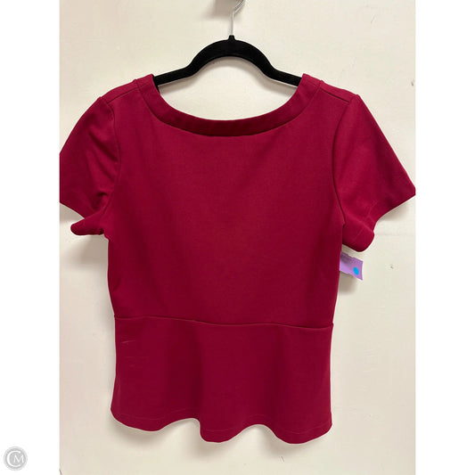 Top Short Sleeve By Ann Taylor In Red, Size: M