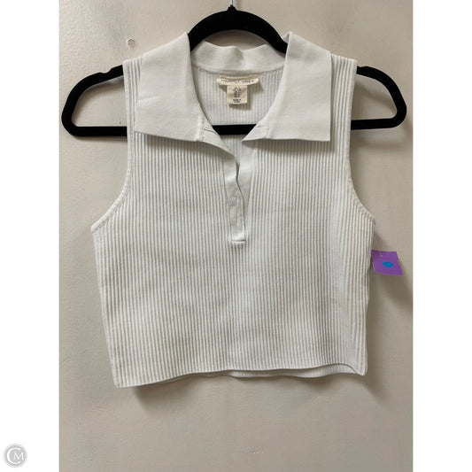 Top Sleeveless By Happily Grey In White, Size: L